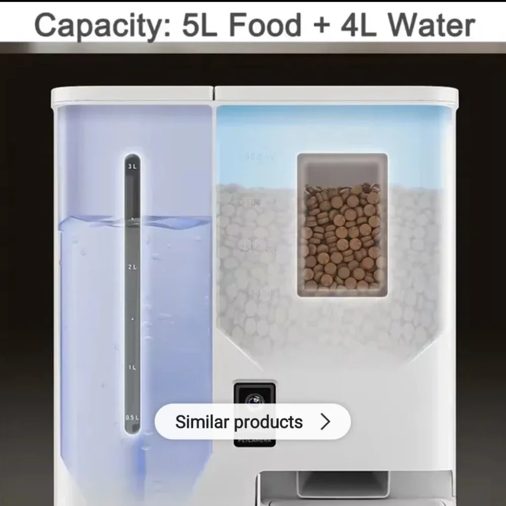 2025 New APP Control Smart Cat / Dog Feeder Food & Water Fountain With Camera